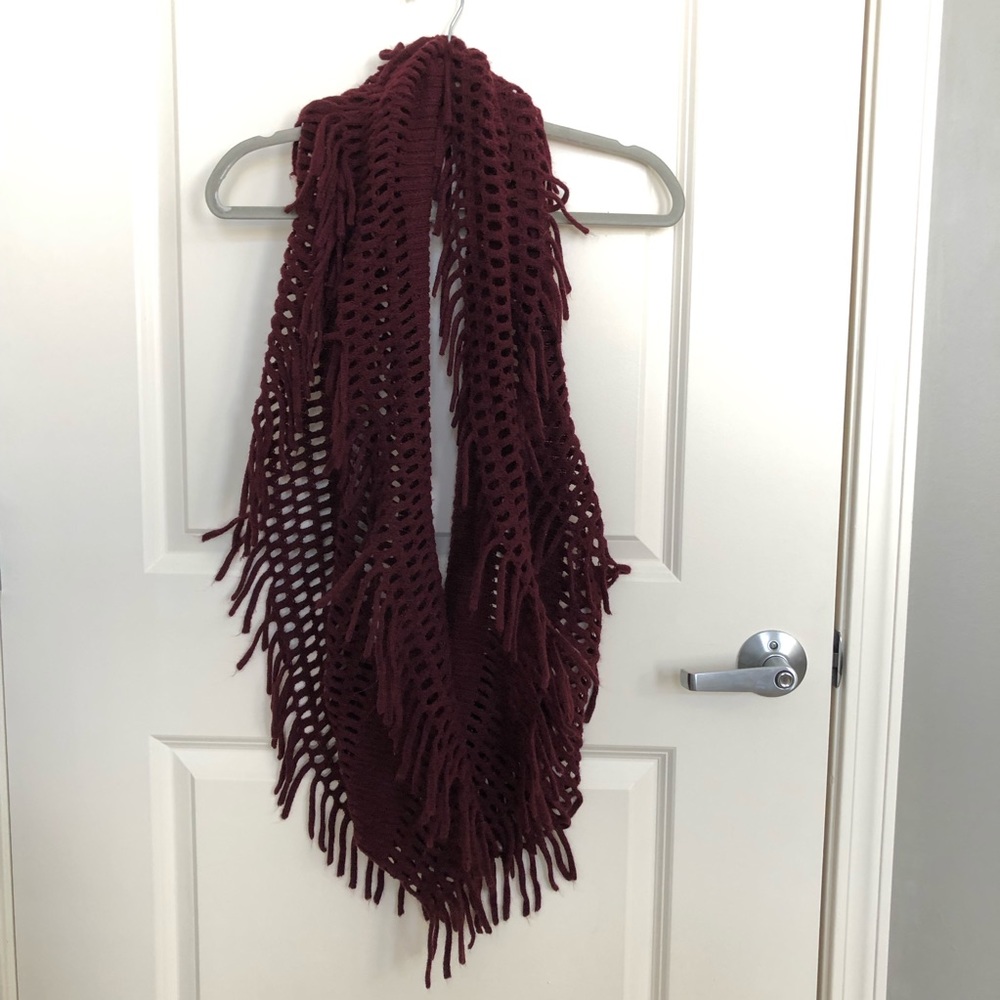 Maroon infinity scarf